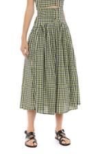 Moda Operandi Philosophy Di Lorenzo Serafini Check Printed Taffeta Midi Skirt