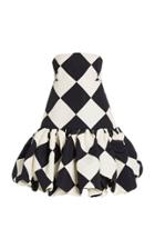 Moda Operandi Oscar De La Renta Printed Strapless Mini Dress