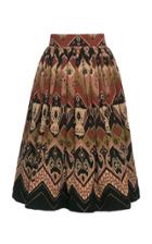 Lena Hoschek Nevada Pleated Printed Cotton Skirt