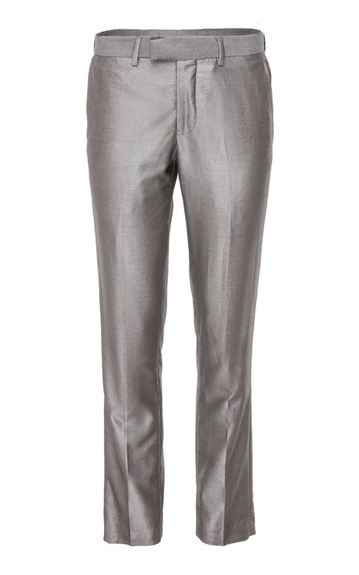 Situationist Mid-rise Metallic Straight-leg Wool Pants