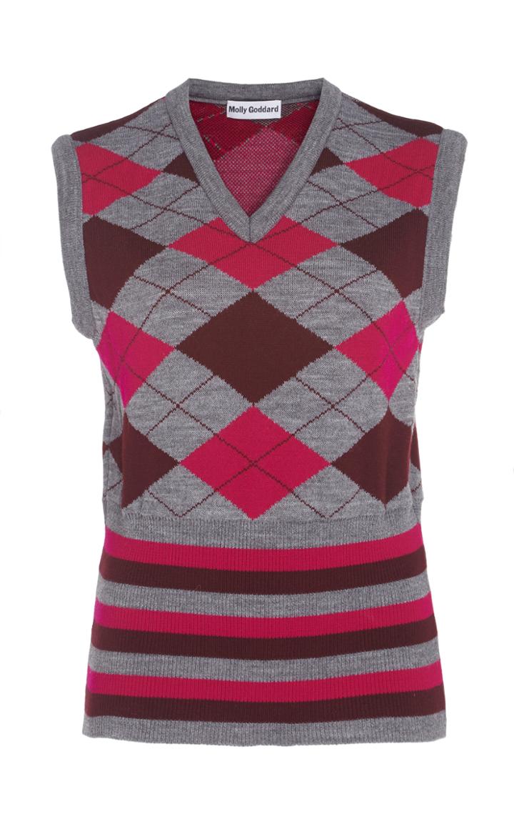 Molly Goddard Greta Argyle Vest