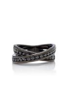 Lynn Ban Infinity Rhodium-plated Sterling Silver And Diamond Ring