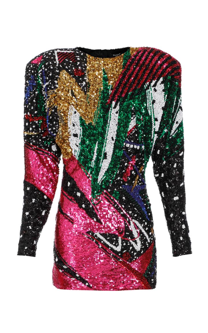 Moda Operandi Balmain Crystal-embellished Mini Dress