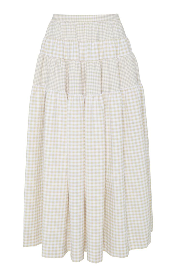 Moda Operandi Molly Goddard Jason Cotton Gingham Midi Skirt