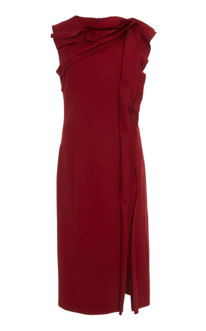 Jason Wu Collection Ruffled Pleated Crepe Dress