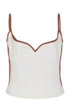 Moda Operandi Paris Georgia Heart Singlet Contrast Trim Tank Top Size: Xs