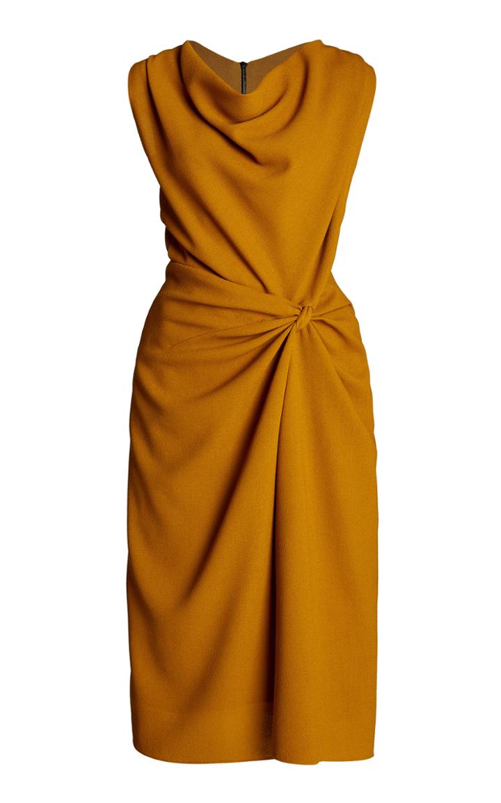 Narciso Rodriguez Wool Crepe Knot Dress