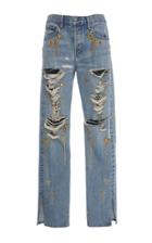 Jonathan Simkhai Embellished Denim Boyfriend Jeans