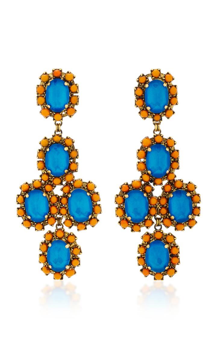 Erickson Beamon Funhouse 24k Gold-plated Crystal Earrings