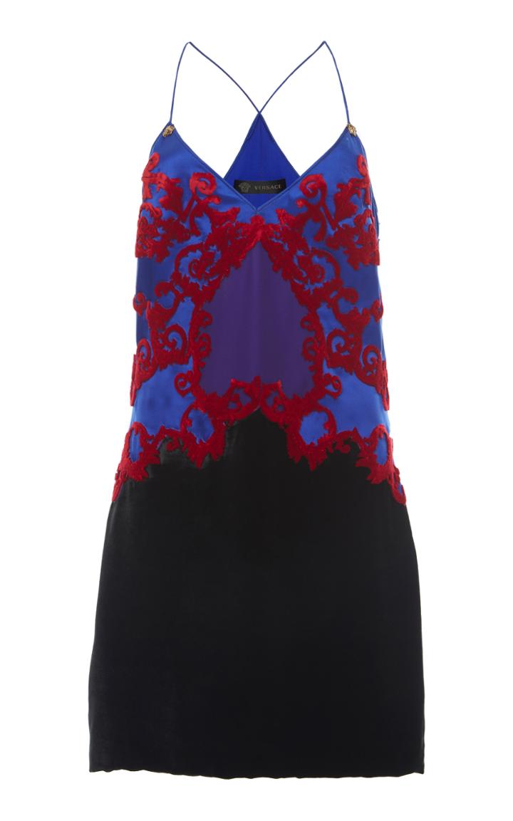 Versace Velvet Embellised Dress