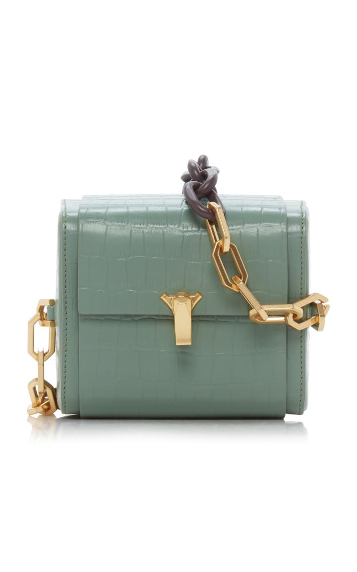 The Volon Po Embossed Leather Cube Bag