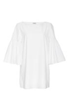 Suno White Cotton Bell Sleeved Tunic
