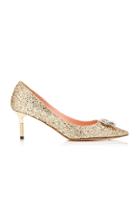 Rochas Glittered 'r' Leather Pumps