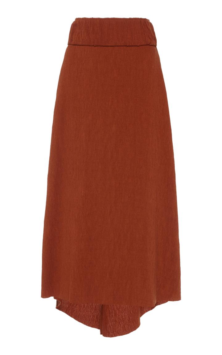 Johanna Ortiz Industrial Vibe Ruched Midi Skirt