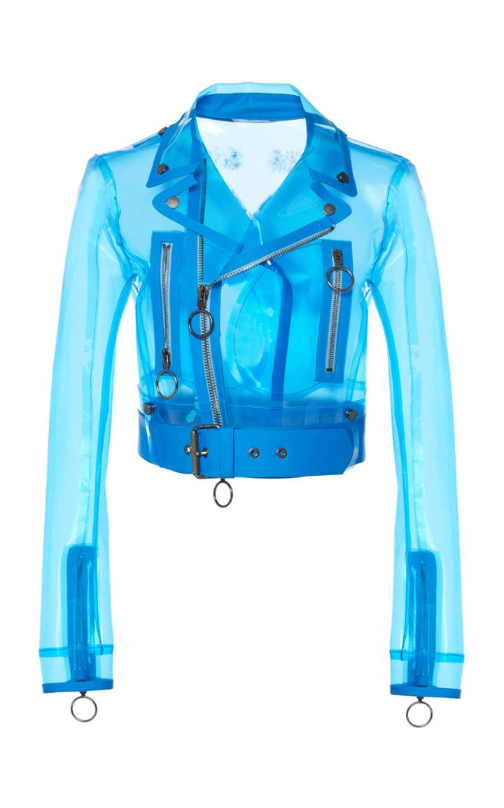 Off-white C/o Virgil Abloh Cropped Pvc Biker Jacket