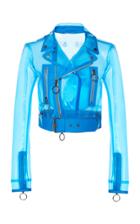Off-white C/o Virgil Abloh Cropped Pvc Biker Jacket