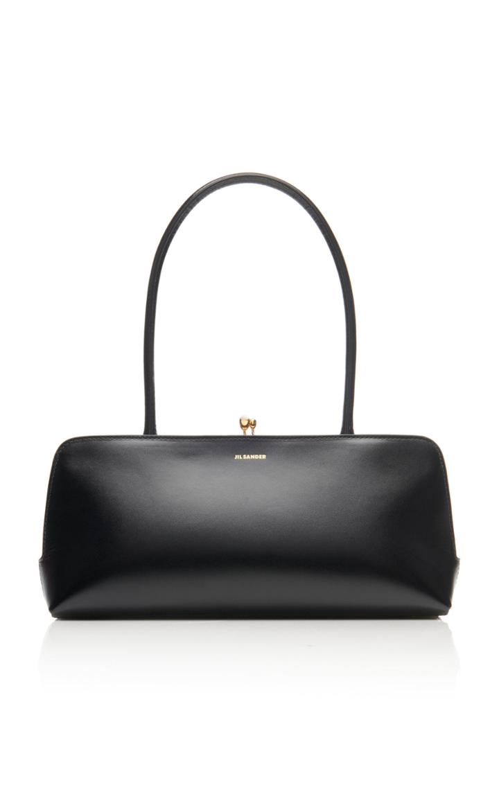Moda Operandi Jil Sander Small Goji Frame Pearl Leather Top Handle Bag