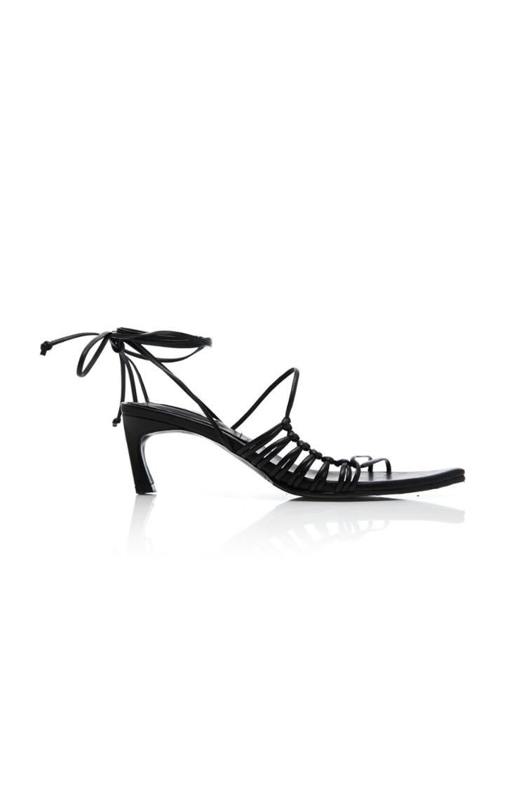 Moda Operandi Reike Nen Asymmetric Knot Leather Pointed Sandals Size: 35