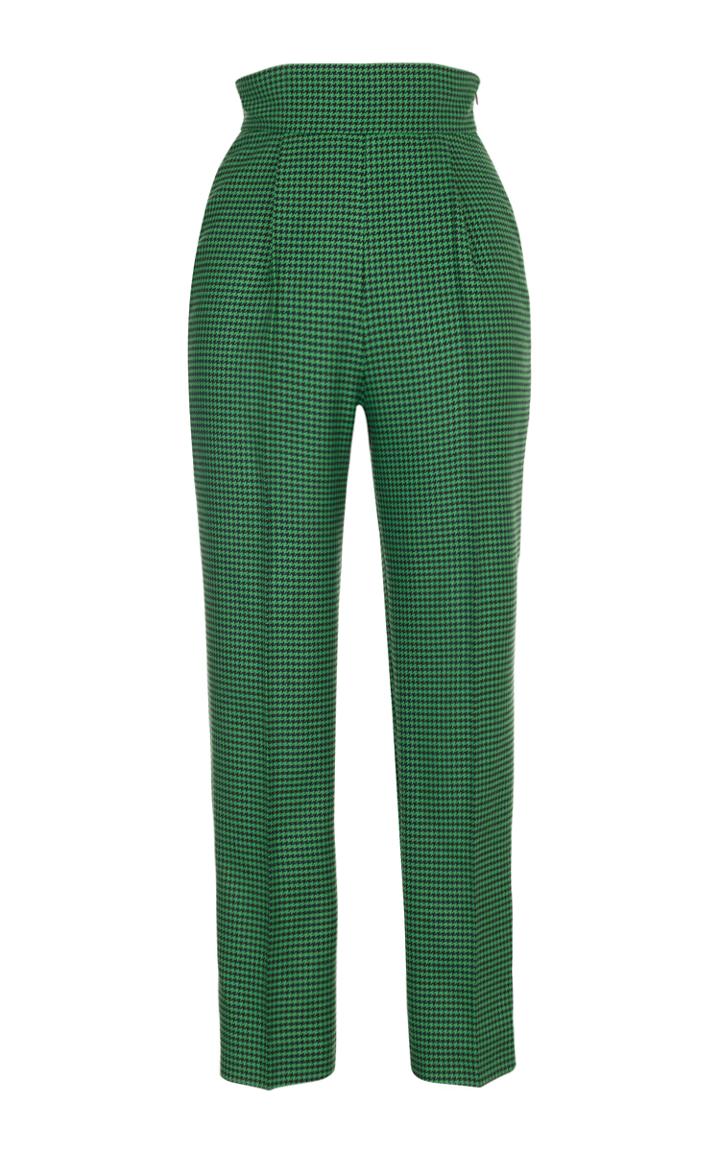 Rasario High Waisted Checkered Trousers