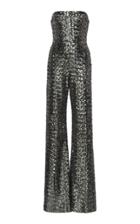 Alexis Carleen Sequined Strapless Jumpsuit