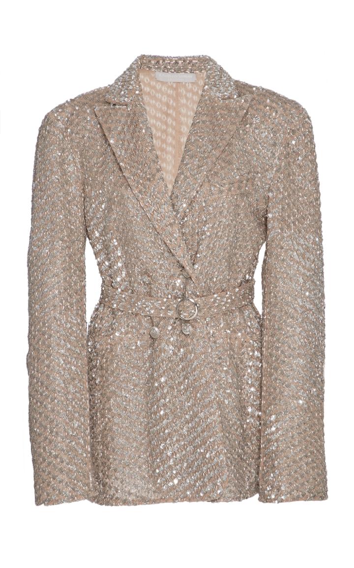 Jonathan Simkhai Dimensional Sequin Tailored Jacket