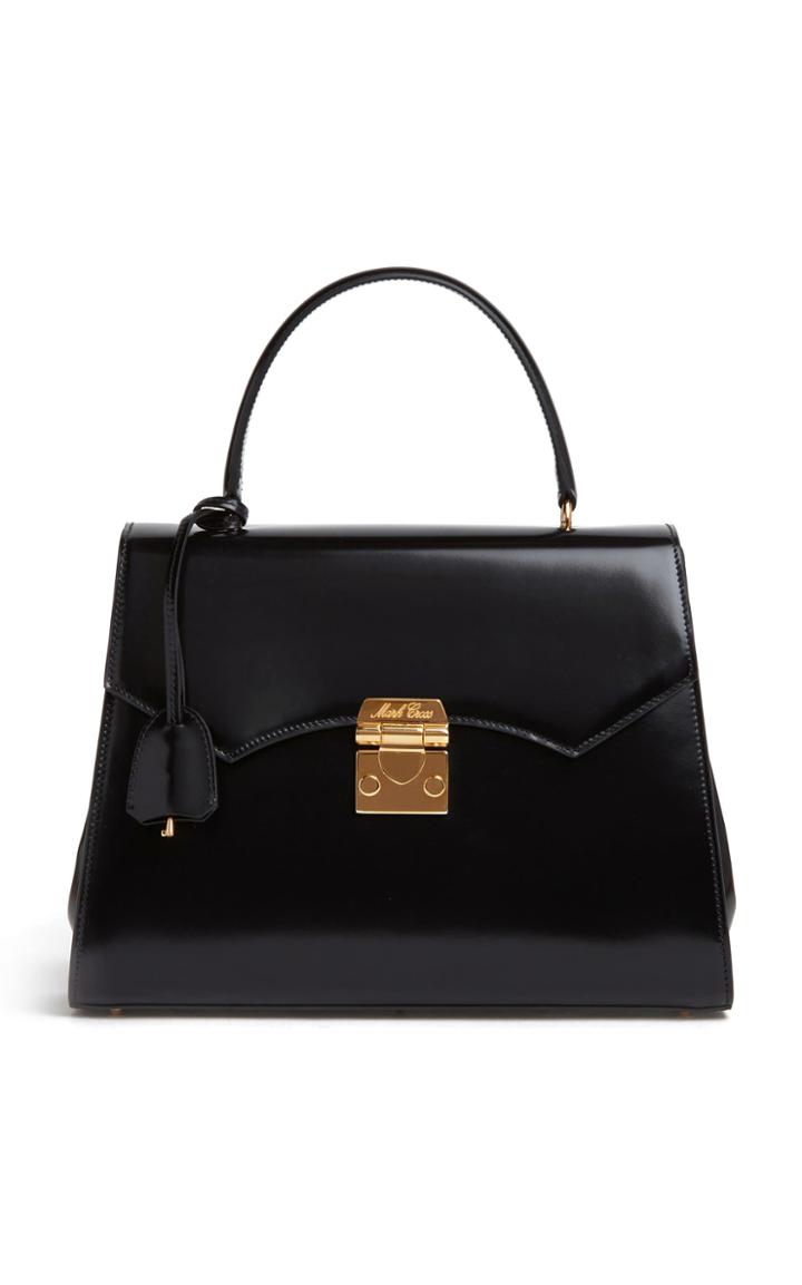 Moda Operandi Mark Cross Madeline Lady Patent Leather Top Handle Bag