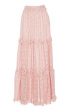 Luisa Beccaria Cotton Eyelet Floral Skirt