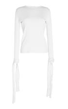 Jw Anderson Tie Cuff Rib Tee