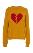 The Elder Statesman Intarsia Heart Cashmere Sweater