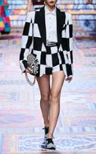 Moda Operandi Dolce & Gabbana Checkered Jacquard Shorts
