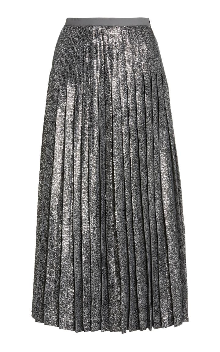 Moda Operandi Michael Kors Collection Recycled Techno Sequined Georgette Skirt