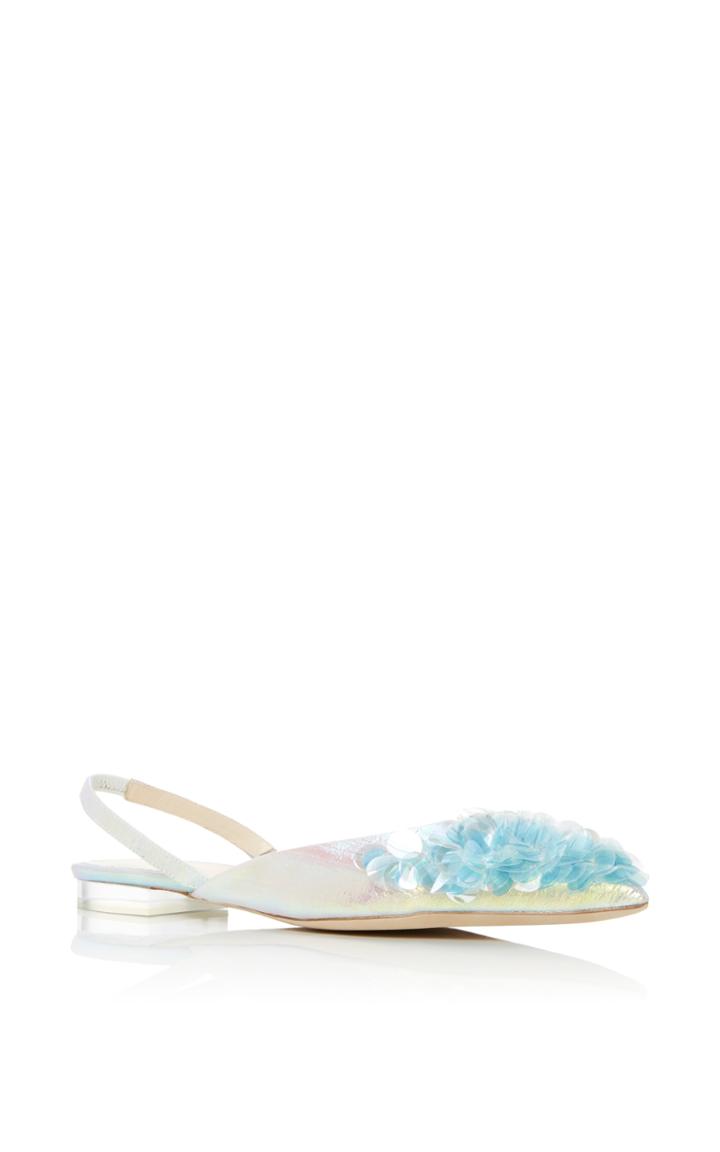Delpozo Pointy Sequin Ballerina Slingbacks