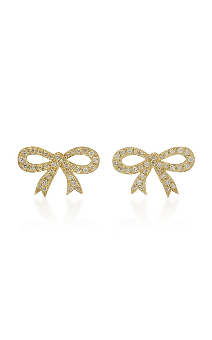 Irene Neuwirth 18k Gold And Pav Diamond Stud Earrings