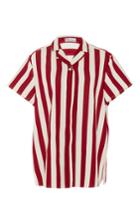 Red Valentino Striped Camp Shirt
