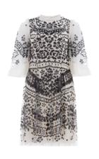 Moda Operandi Needle & Thread Anas Embroidered Tulle Mini Dress