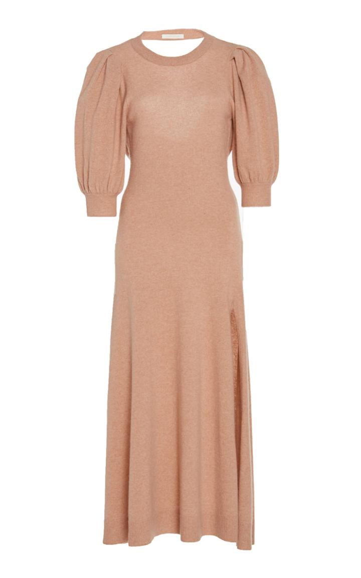 Jonathan Simkhai Drape-back Cashmere Dress