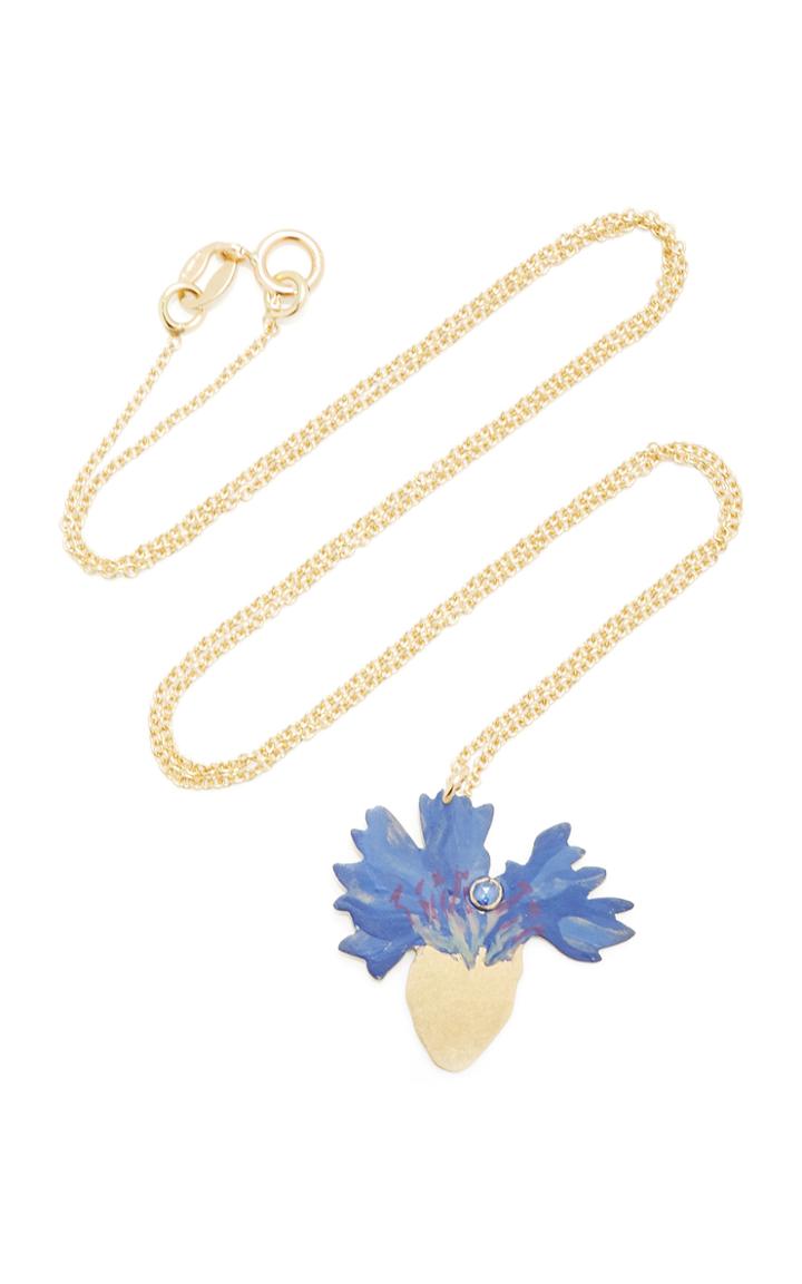 Christopher Thompson Royds Cornflower Drop Pendant Necklace