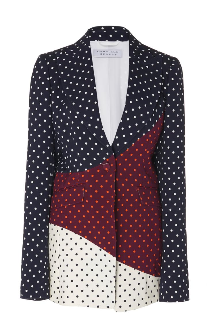 Gabriela Hearst Alain Patchwork Silk Wool Blazer