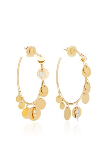 Montse Esteve 18k Gold Diamond Hoop Earrings