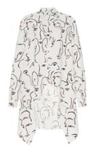 Christian Siriano Abstract Face Asymmetrical Oxford