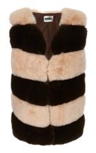 Apparis Ritana Striped Faux Fur Vest