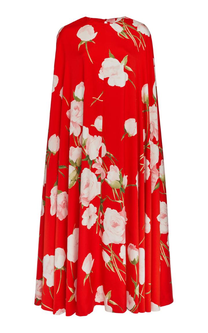 Moda Operandi Valentino Floral Satin Dress