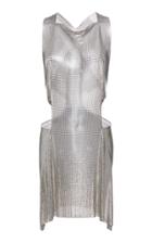 Fannie Schiavoni M'o Exclusive Cutout Metal Mesh Mini Dress