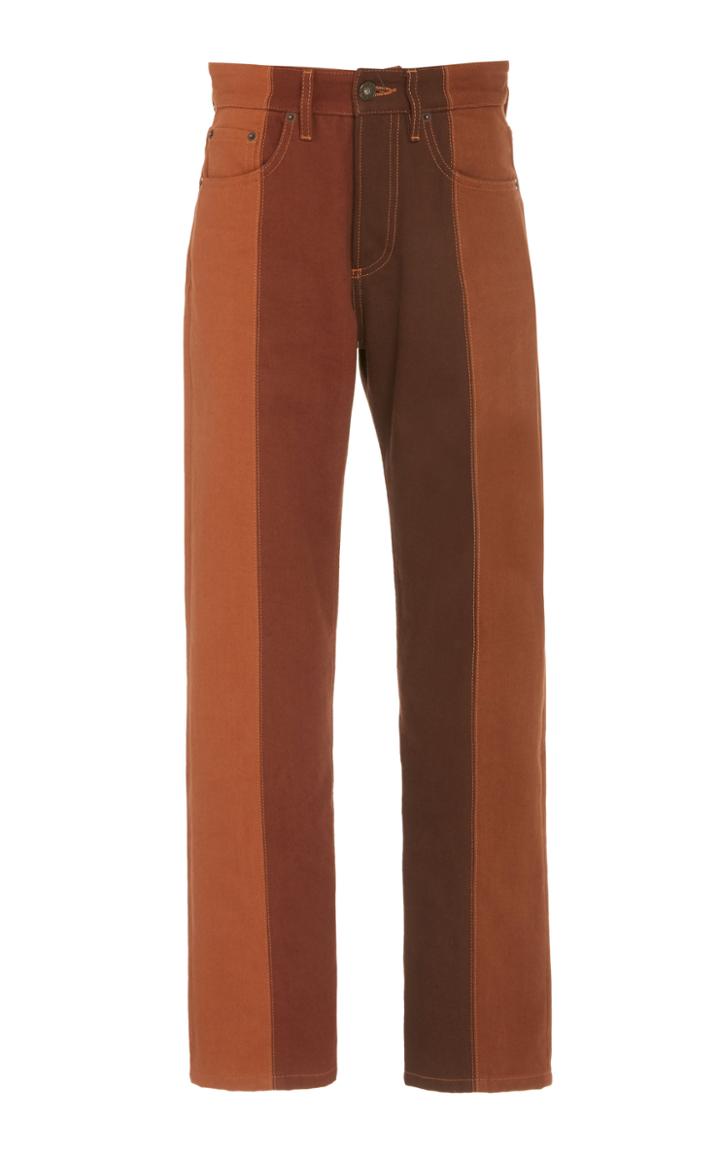 Y/project Multicolor Striped High-rise Straight-leg Denim