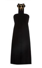 Elizabeth Kennedy Bow Neck Tea Length Dress