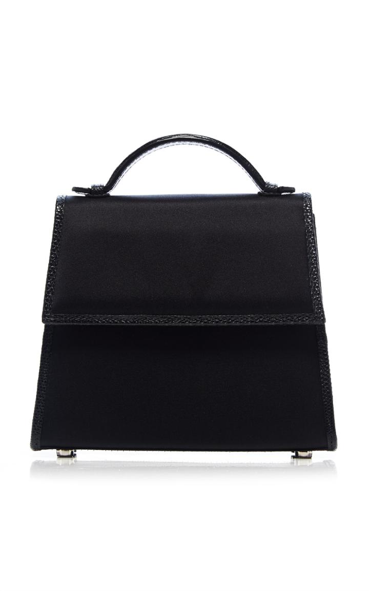 Hunting Season Satin And Lizard Top Handle Bag