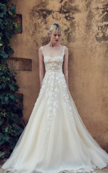 Costarellos Bridal Square Neck Tulle Gown