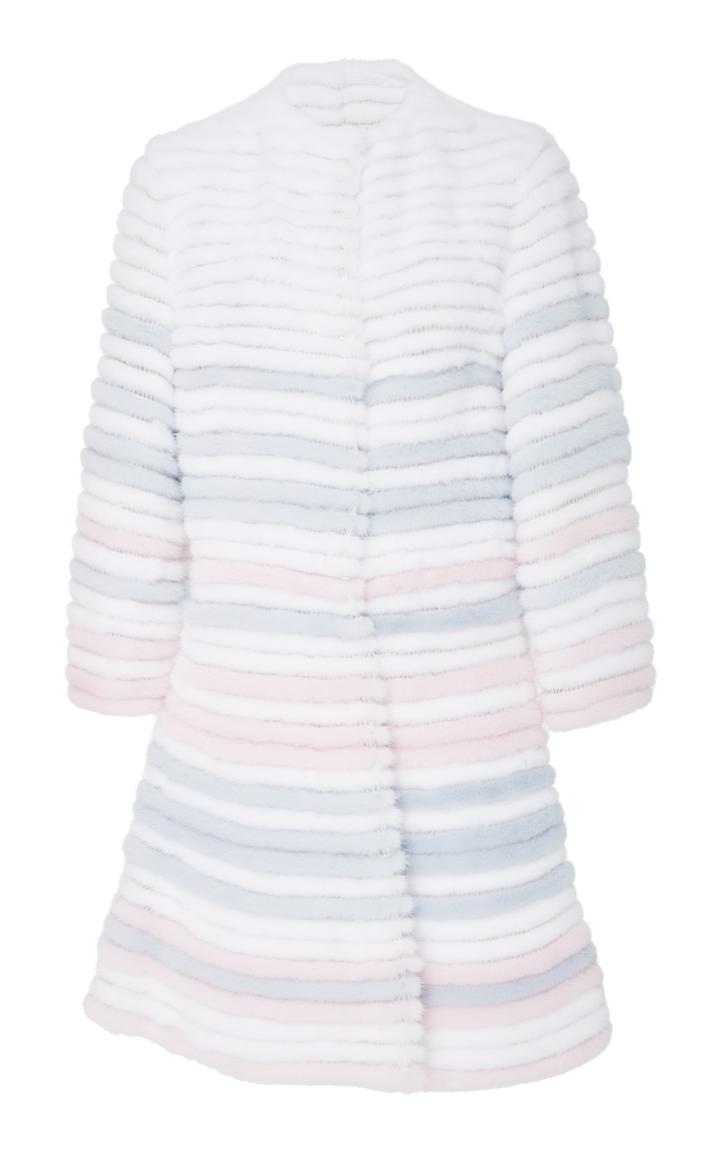 J. Mendel Longhaired Stripped Mink Coat