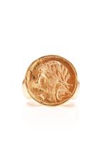 Oscar De La Renta Gold-tone Metal Coin Ring