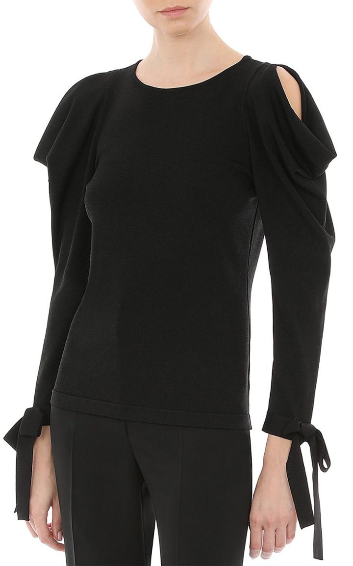 Moda Operandi Alberta Ferretti Draped-sleeve Stretch Jersey Top